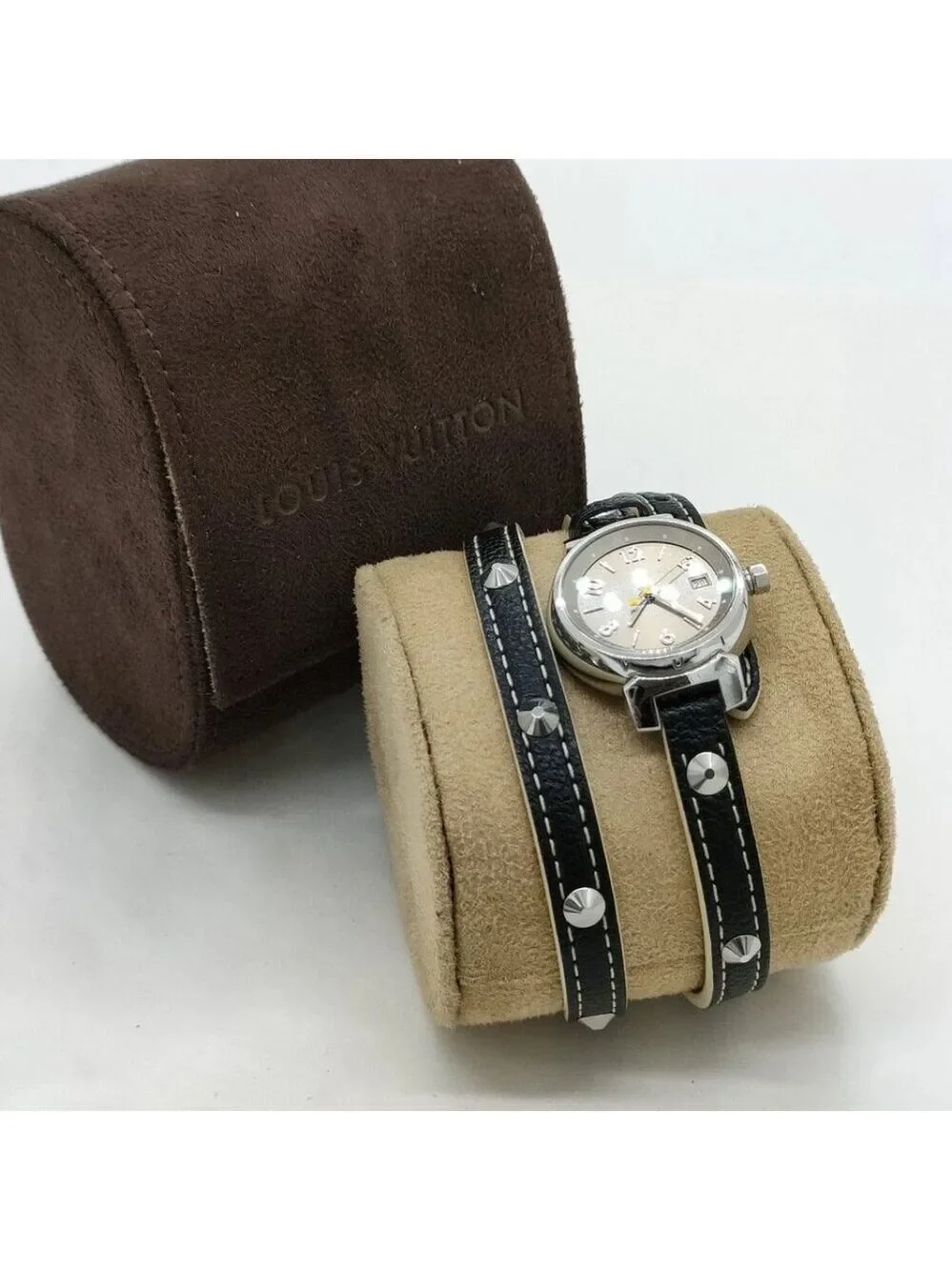 Louis Vuitton Watch 27mm Women's Beiges X Black 630-051925